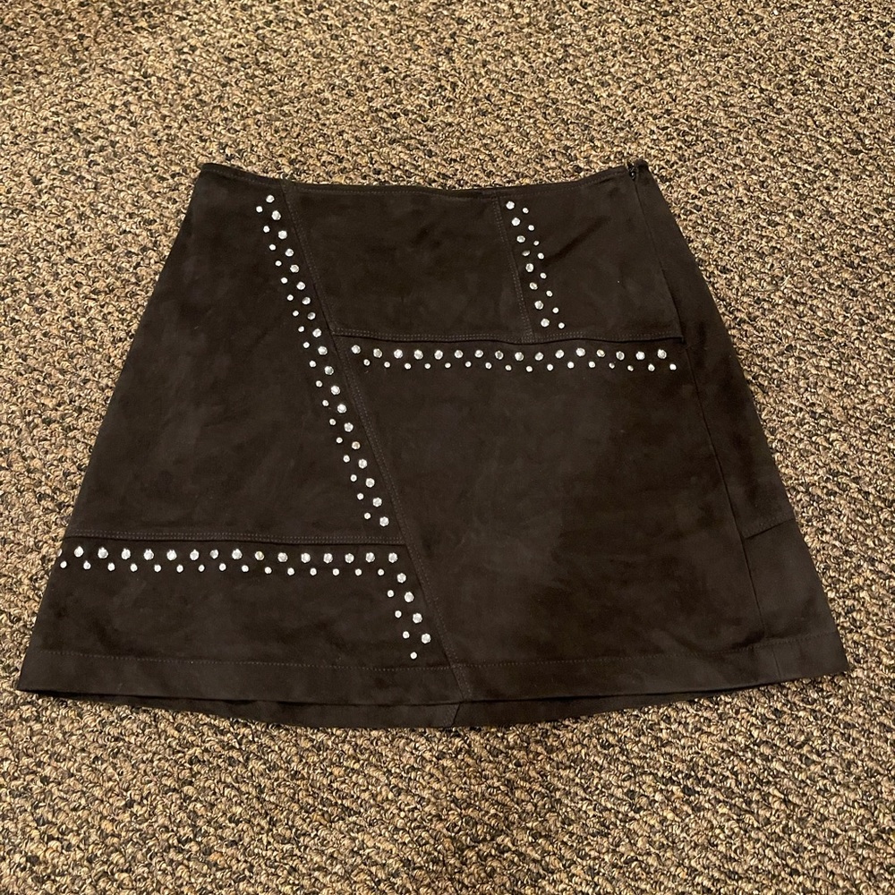EXPRESS SUEDE STUDDED SKIRT